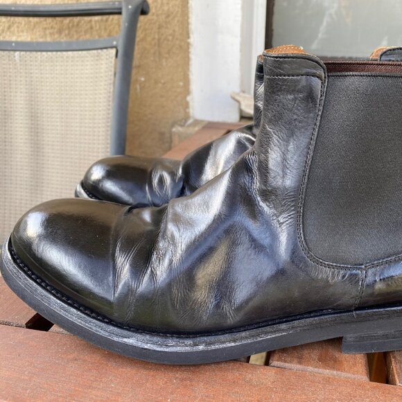 Green George Mens Shoes Chelsea Boots black Leather soles Vibram morflex - Picture 2 of 10